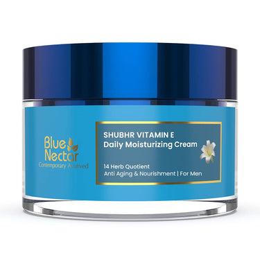 Blue Nectar Face Cream for Men, Daily Moisturizing Anti Aging Cream for Men with Face Glow for Oily Skin and Normal Skin 50 g